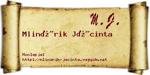 Mlinárik Jácinta névjegykártya